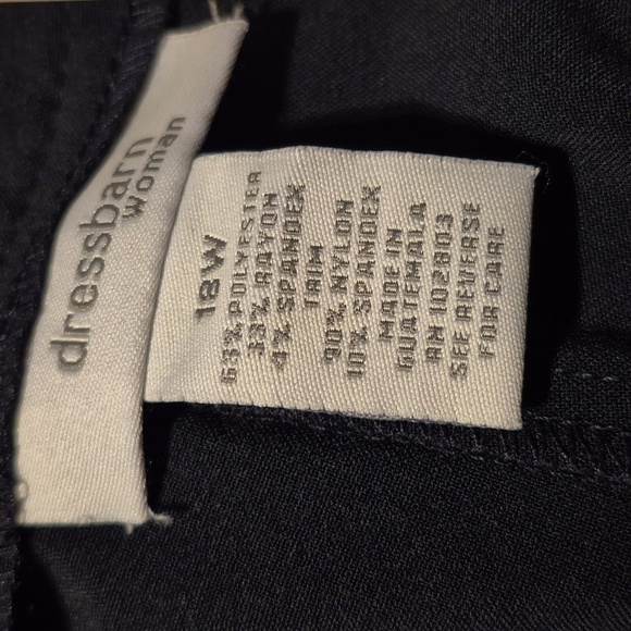 Dressbarn women's size 18W navy blue dress pants, have stretch, NWT - Picture 10 of 10